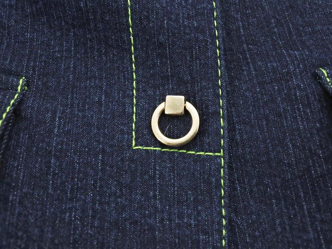 ESCADA エスカーダ デニム ステッチ ジャケット size36/紺