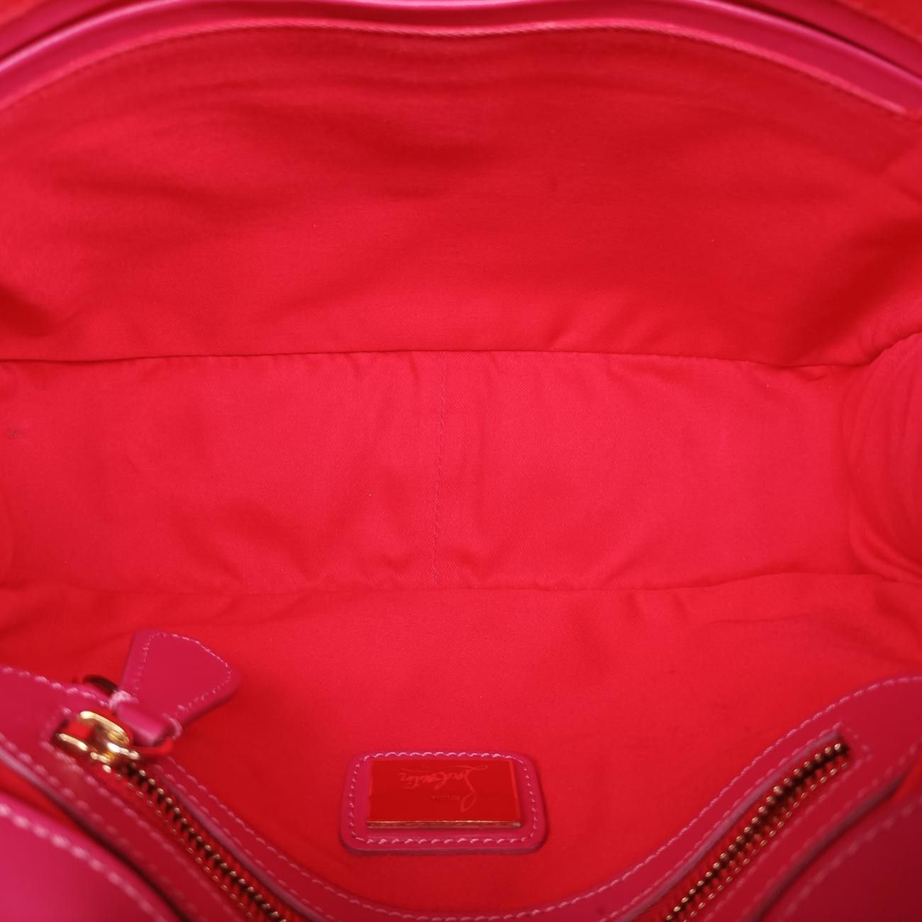 レッド PVCコーティングキャンバス×パテント