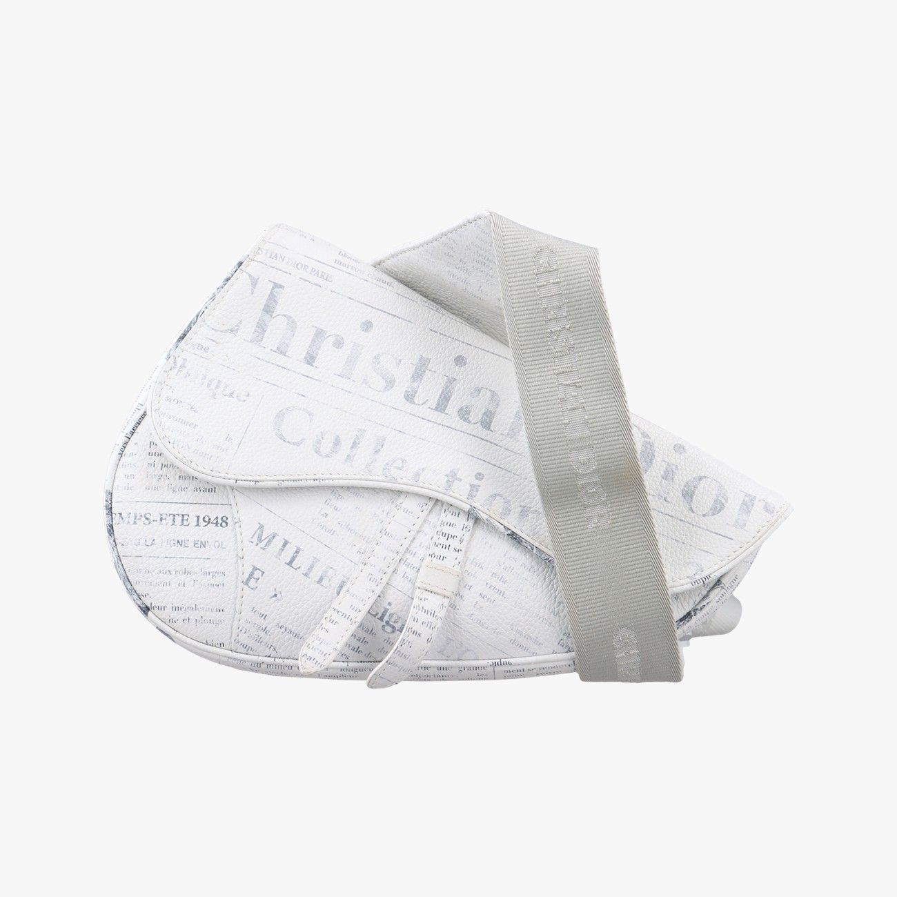 クリスチャンディオールChristian Diorサドル ホワイト レザー 06 BO 1119