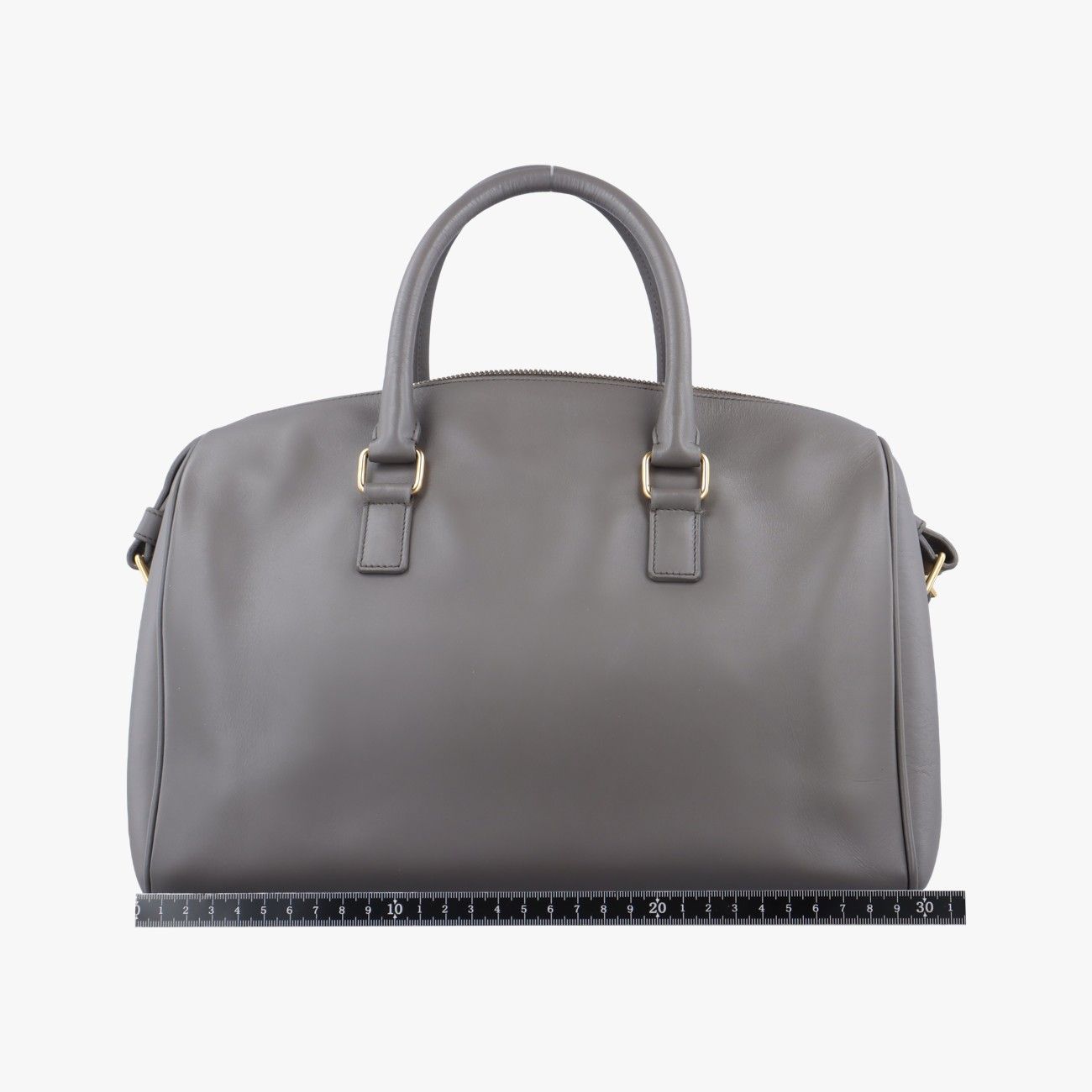 イヴサンローランYves Saint Laurentクラシック ダッフル6 グレー レザー 322049 .0514