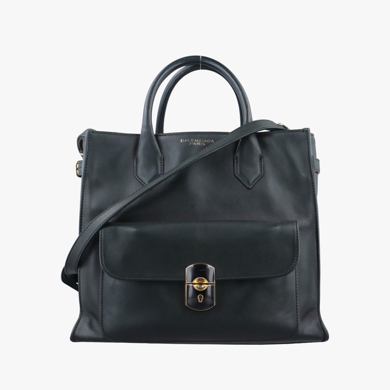 バレンシアガBalenciagaパドロックオール アフタヌーン グリーン レザー 305593 3043 J 515859