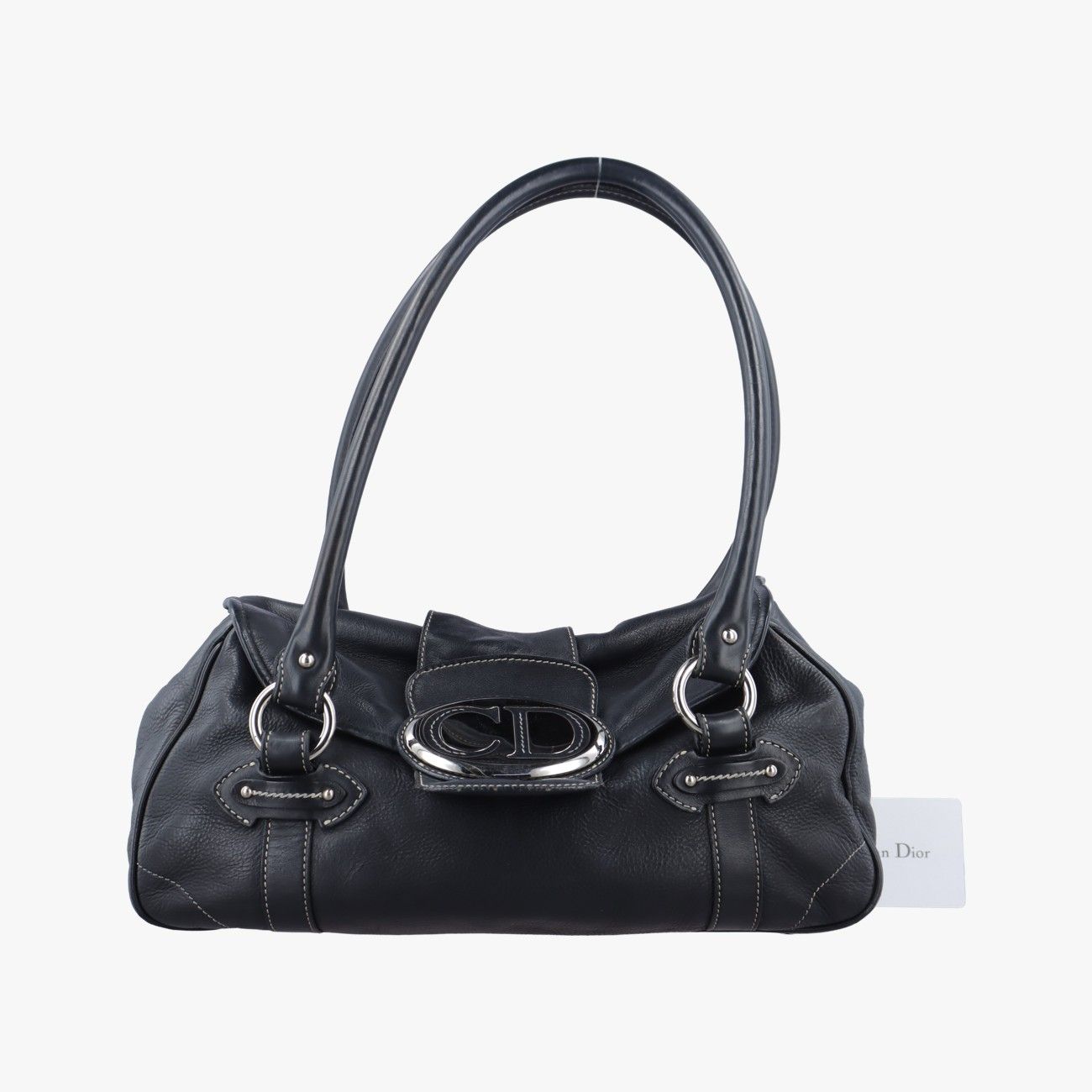 クリスチャンディオールChristian DiorCDロゴ ブラック レザー 15-BO-0146