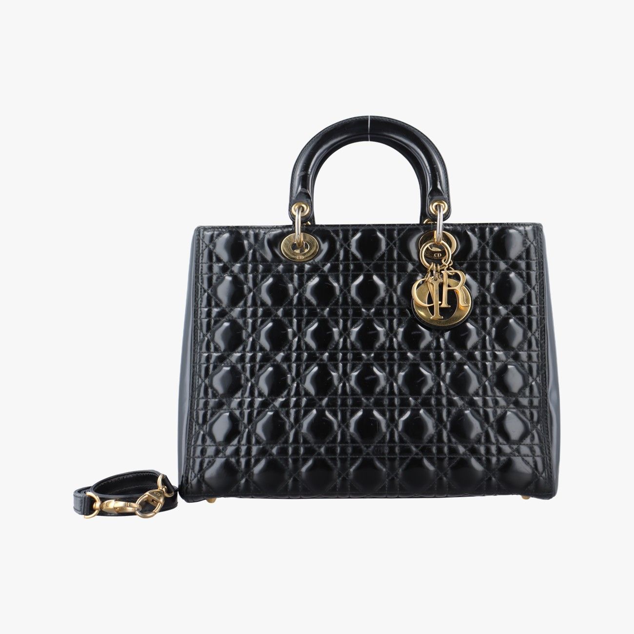 クリスチャンディオールChristian Diorレディディオール ブラック パテント 16-BO-0163