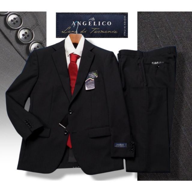 9-37【未使用】美品HILTON アンジェリコANGELICO スーツ 新品8万円 大手百貨店扱い 春夏『ANGELICO アンジェリコ イタリア製