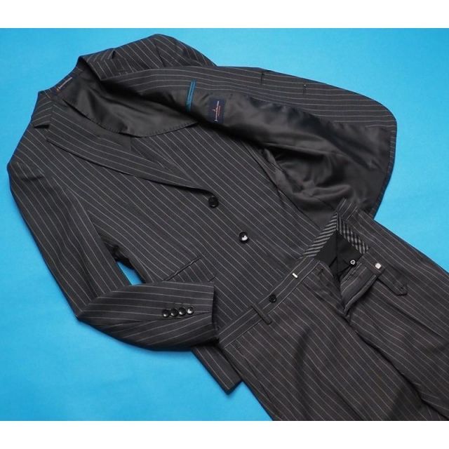 新品 大手百貨店扱い 春夏 ウール チョークストライプ スリーピース