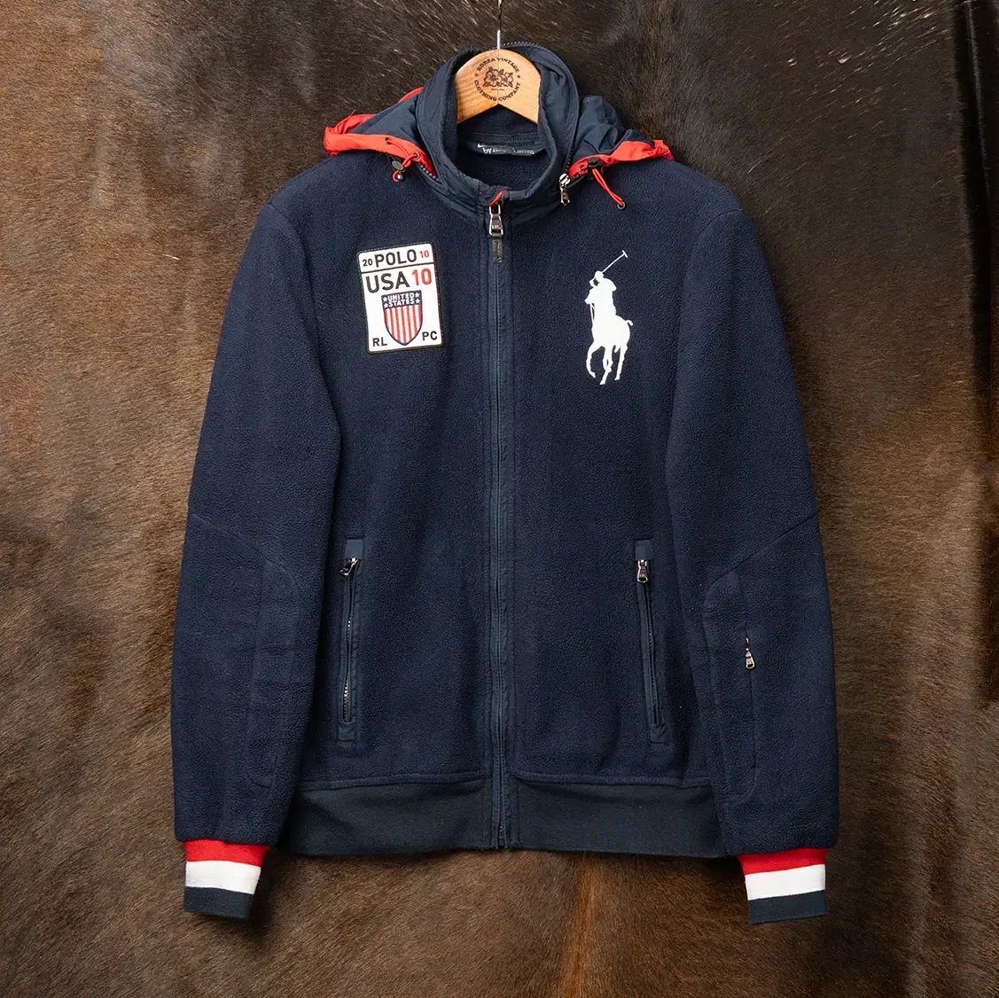 ラルフローレン　フリース　サイズ１６０ 95 ポロラルフローレン USAチーム ビックポニー フリース ジャケット