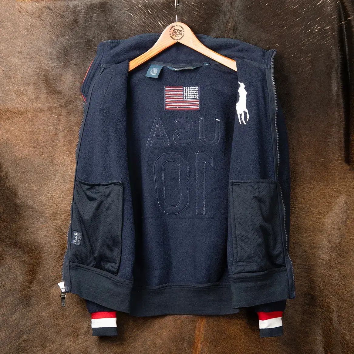 95 ポロラルフローレン USAチーム ビックポニー フリース ジャケット