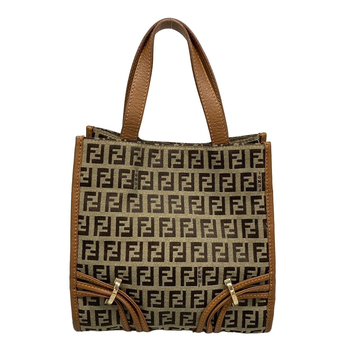 FENDI(フェンディ) トートバッグ ズッキーノ柄 8BH170 ダークブラウン