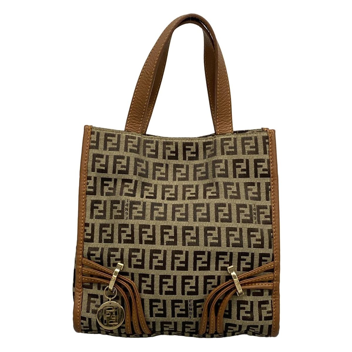 FENDI(フェンディ) トートバッグ ズッキーノ柄 8BH170 ダークブラウン