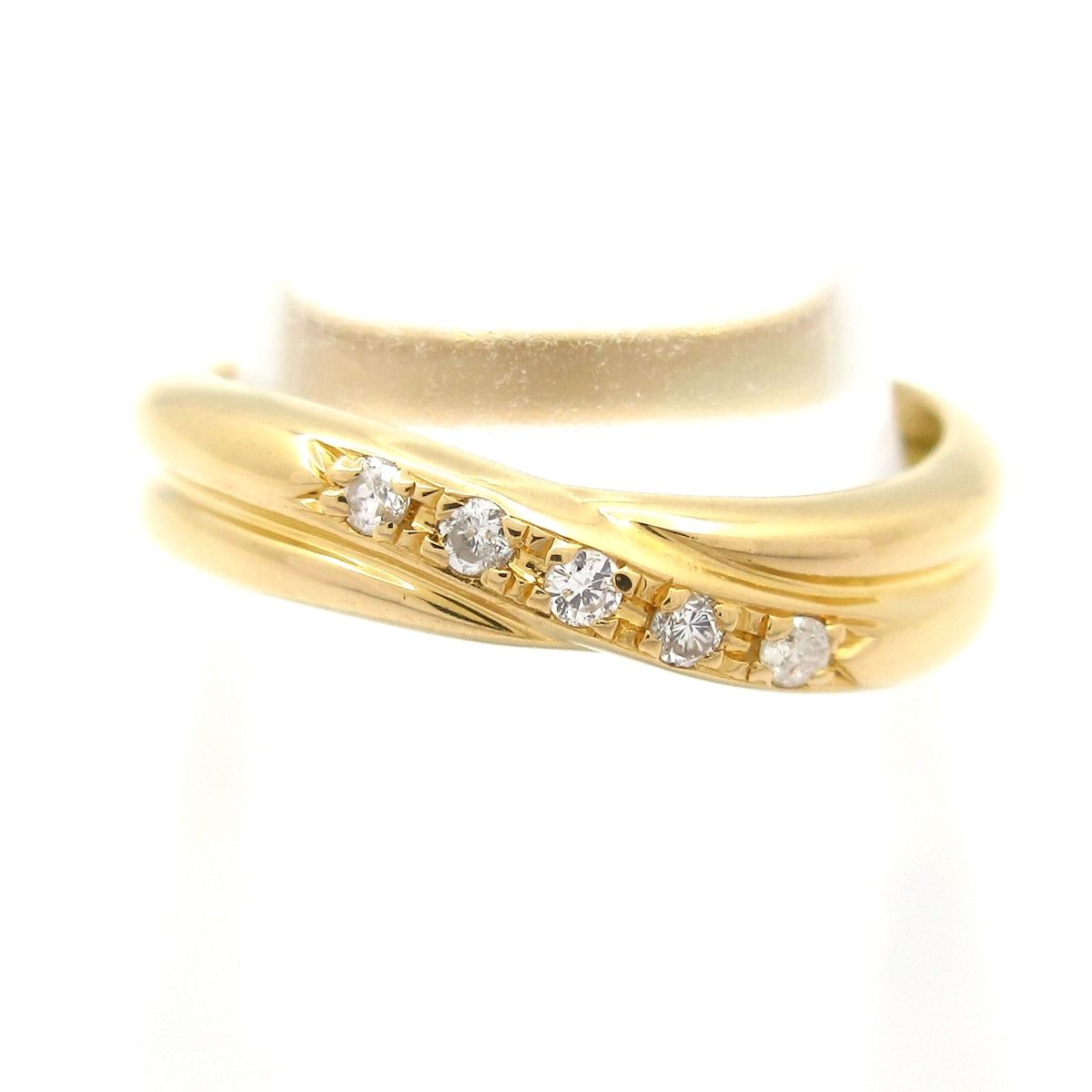 VENDOME ヴァンドーム青山 リング K 18 YG ダイヤモンド 5 Pダイヤ