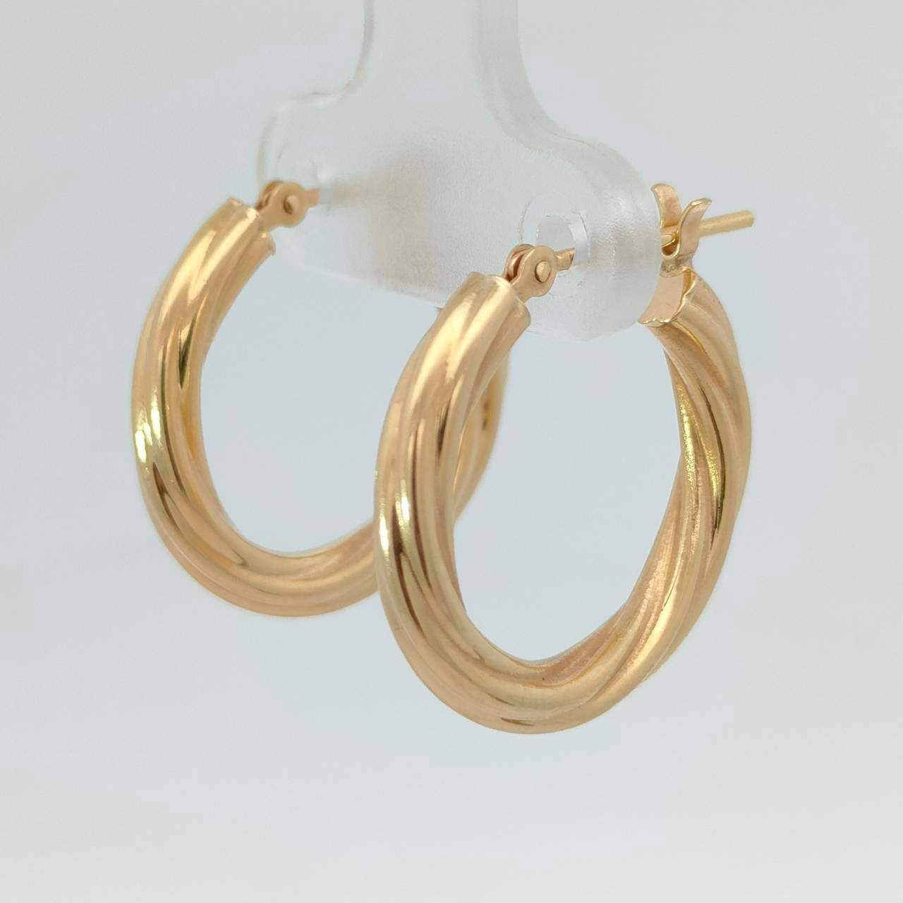 18金 K 18 デザインフープピアス レディース 2.49 g D 712