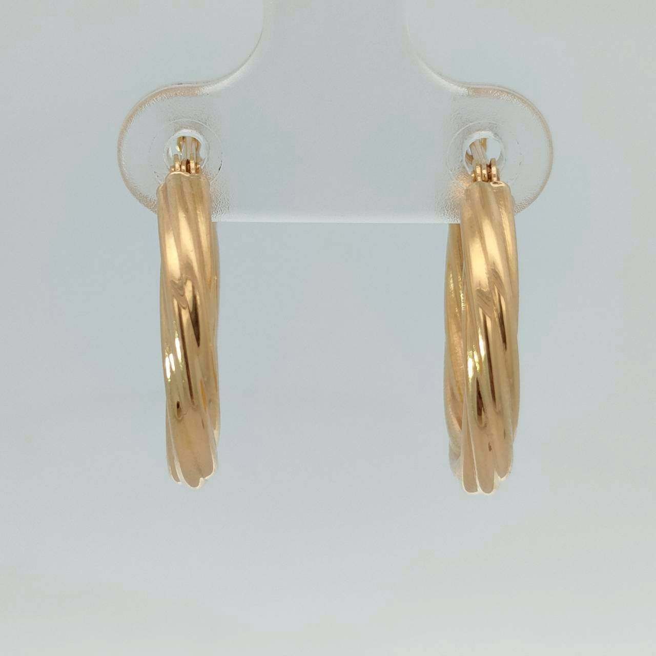 18金 K 18 デザインフープピアス レディース 2.49 g D 712