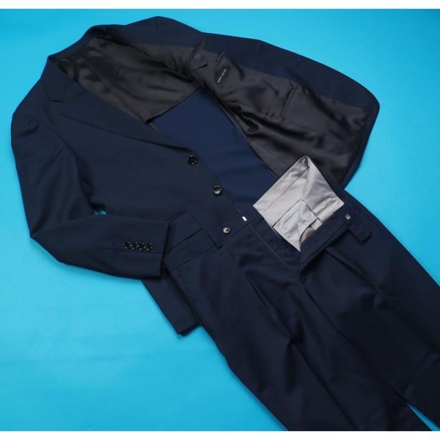 新品サンプル azabu tailor 麻布テーラー 日本製 春秋 シルク混ウール