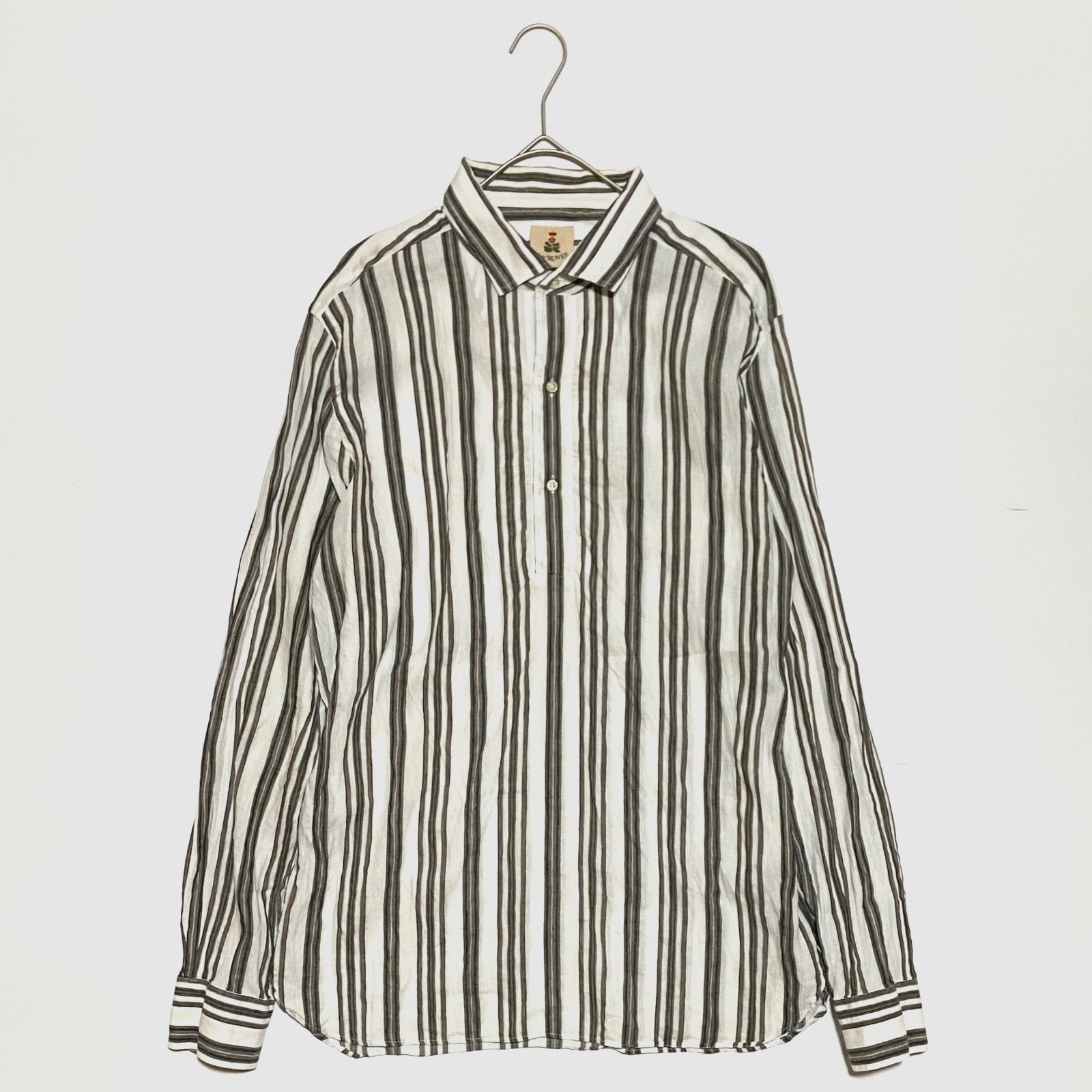 Guy Rover ギィローバー プルオーバー リネン コットン シャツ ストライプ