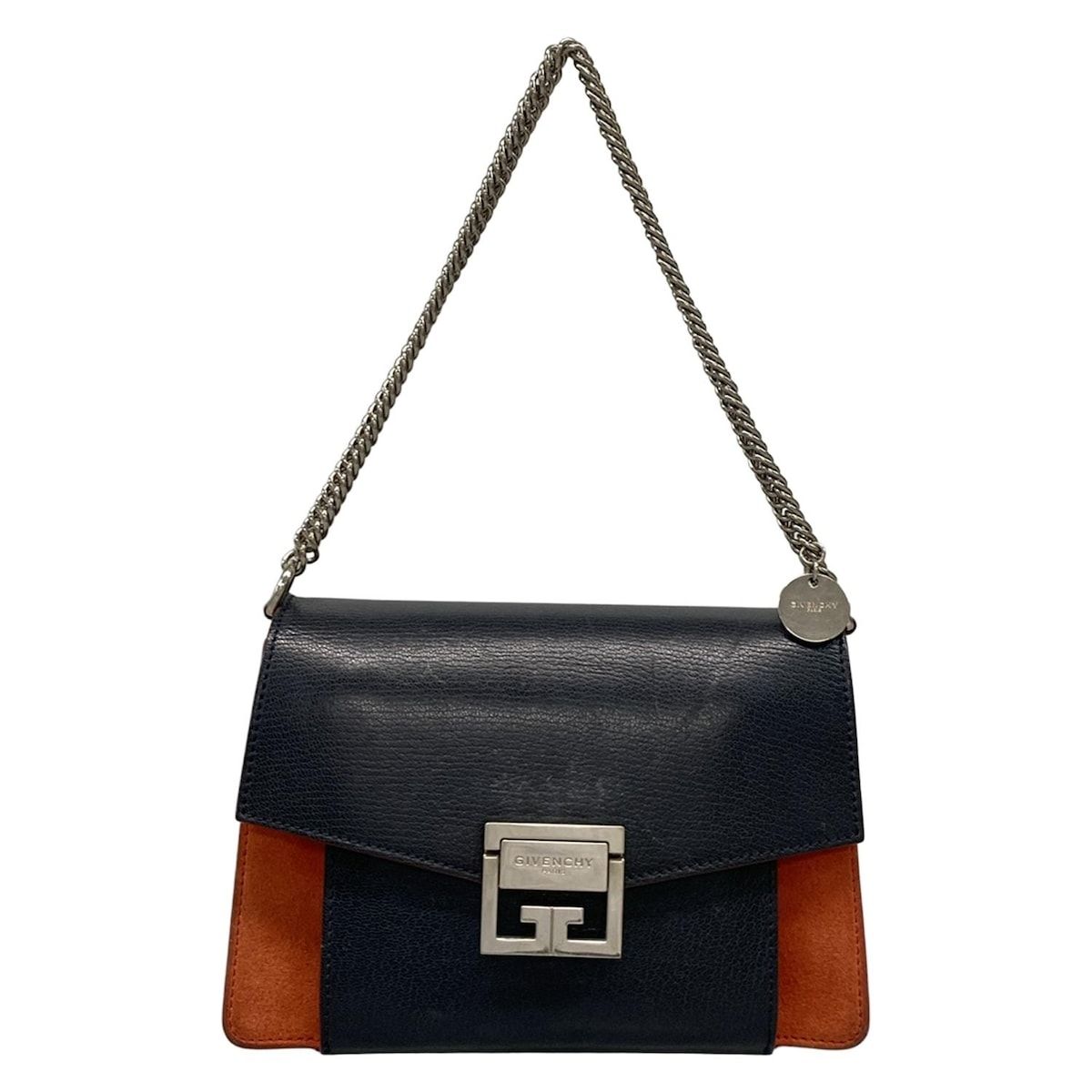 GIVENCHY(ジバンシー) ハンドバッグ GV3 スモール ネイビー×レッド