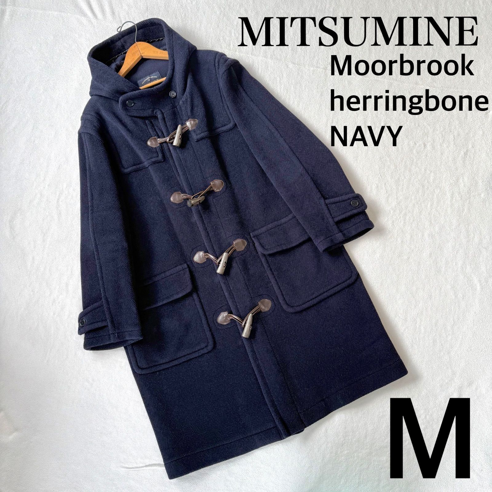 A.P.C. 英国製生地 ウールヘリンボーン ダッフルコート S 紺 A.P.C. 英国製生地 ウールヘリンボーン ダッフルコート S 紺 A.P.C.