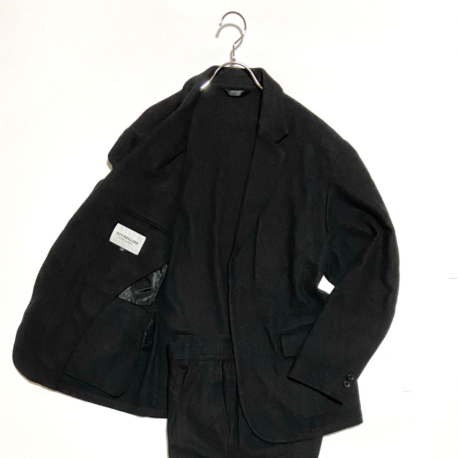 B MING by BEAMS ビーミングバイビームス CITY DWELLERS セットアップスーツ ウール ブラック M