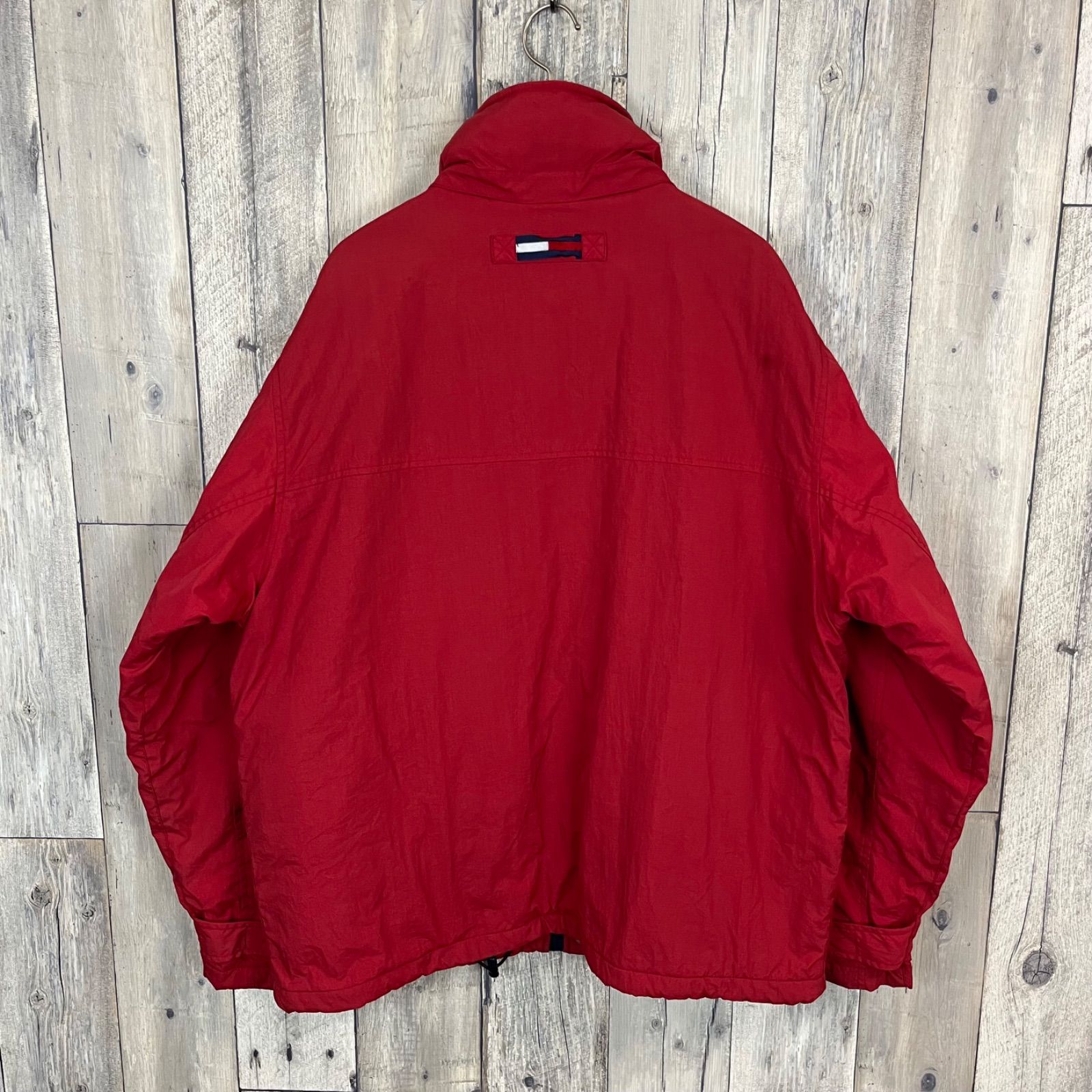 OLD TOMMY HILFIGER 90s トミー ヒルフィガー フード収納 裏地フリース 
