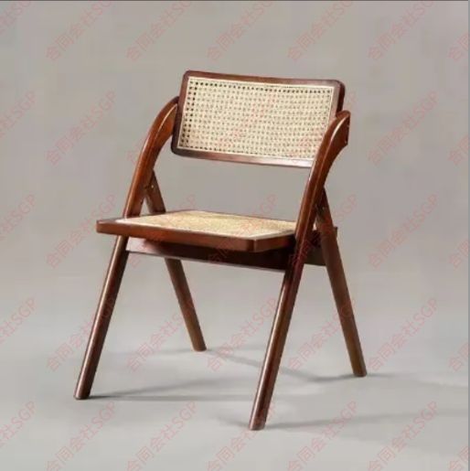 大好評☆折りたたみ椅子 ラタン家具 職人手作り 籐編み 天然木 籐家具