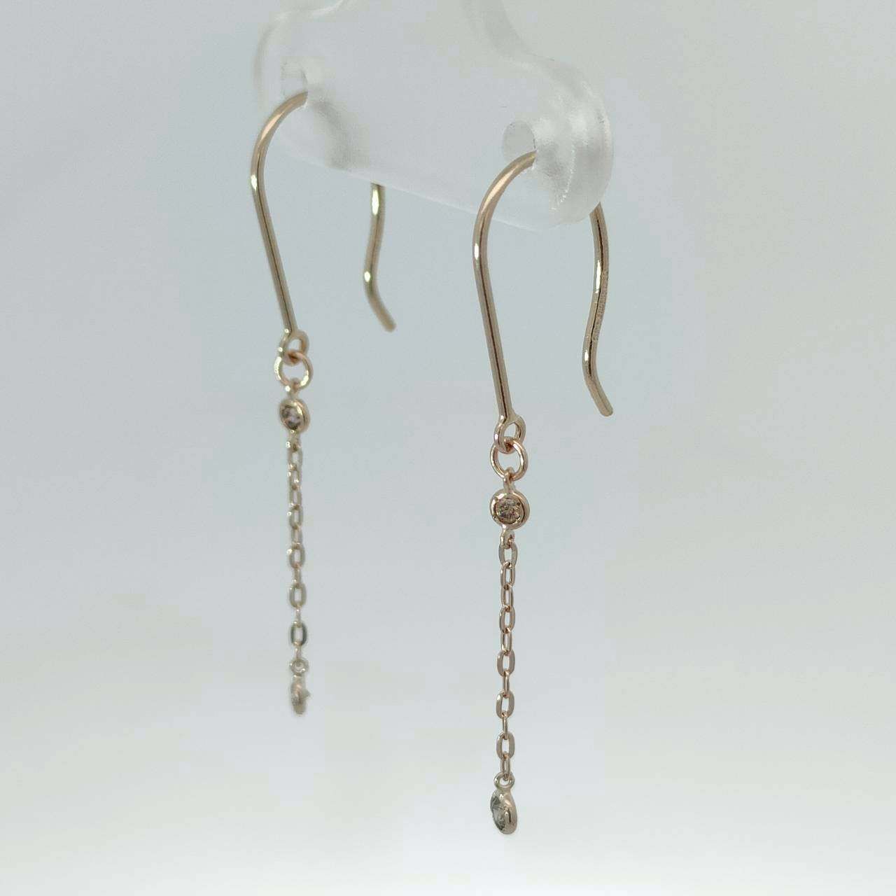 18金 K 18 エテビジュー デザインピアス レディース 0.56 g D 717