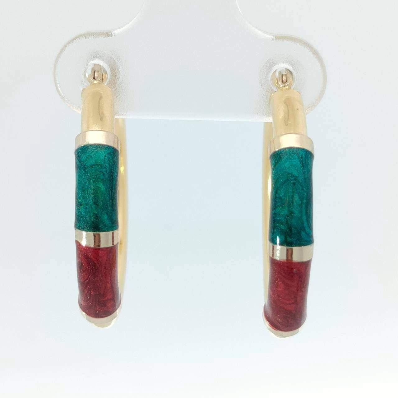 18金 K 18 イタリー デザインフープピアス レディース 3 15 g D 714