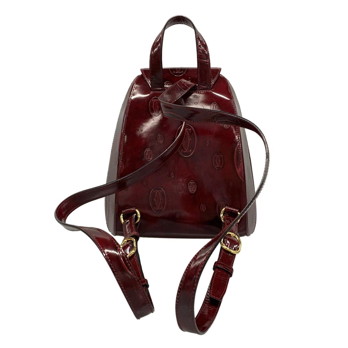 Cartier バーガンディ レザー リュック Cartier バーガンディ レザー リュック - メルカリ