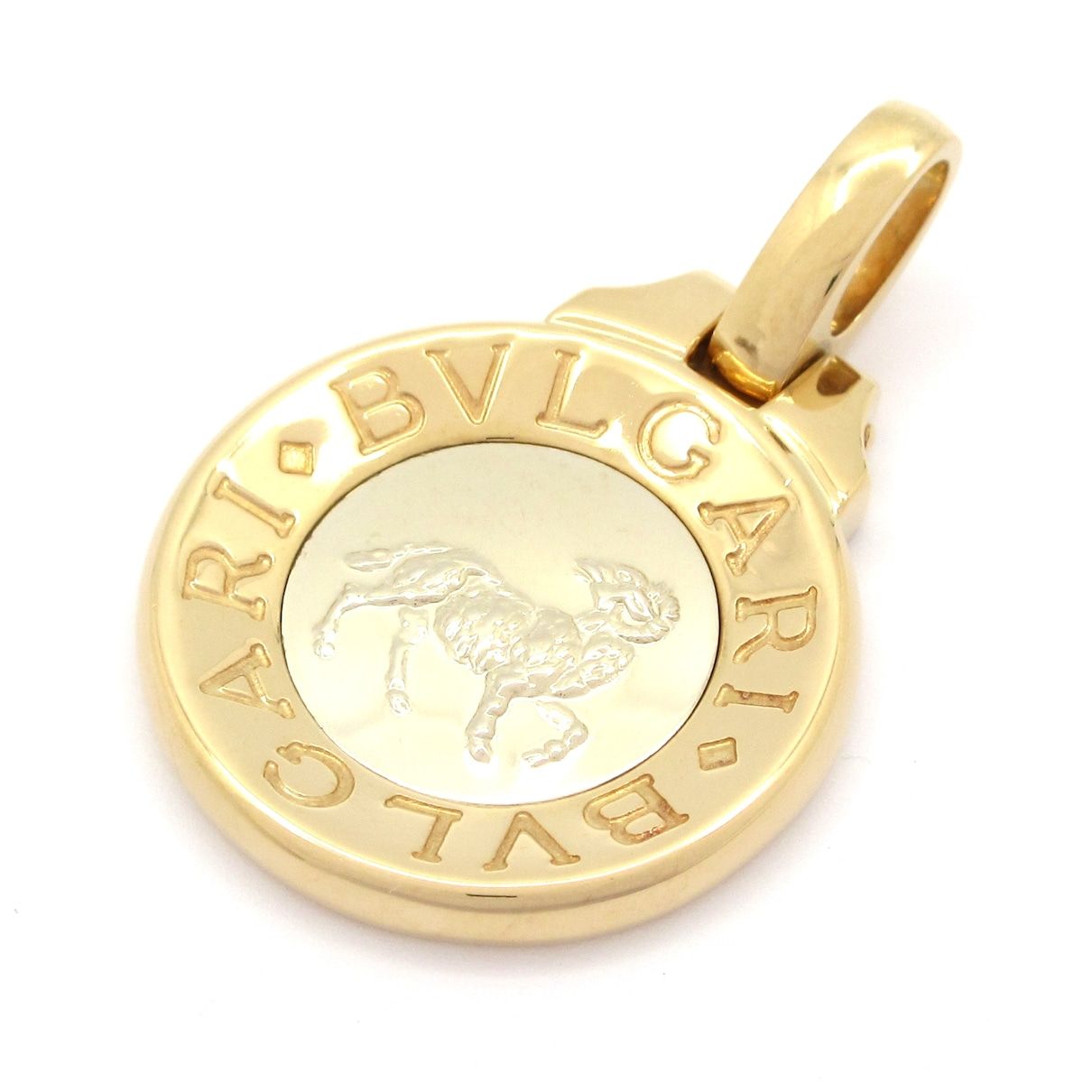 BVLGARI ブルガリ ペンダントトップ ホロスコープ K 18 YG×K WG 牡羊座