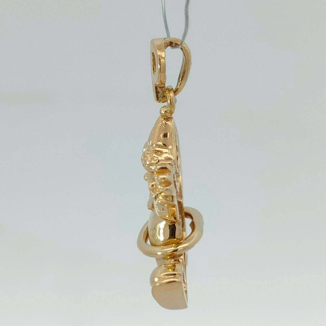 18金 K18 ピエロ デザインネックレストップ 男女兼用 3.68g D719