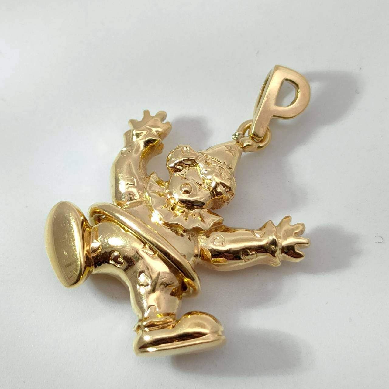 18金 K18 ピエロ デザインネックレストップ 男女兼用 3.68g D719