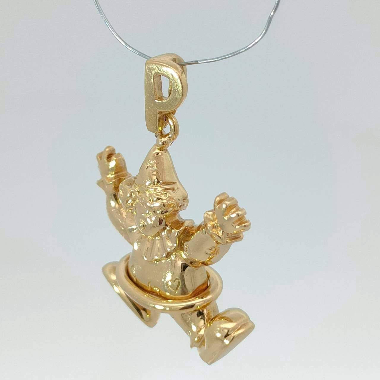 18金 K18 ピエロ デザインネックレストップ 男女兼用 3.68g D719