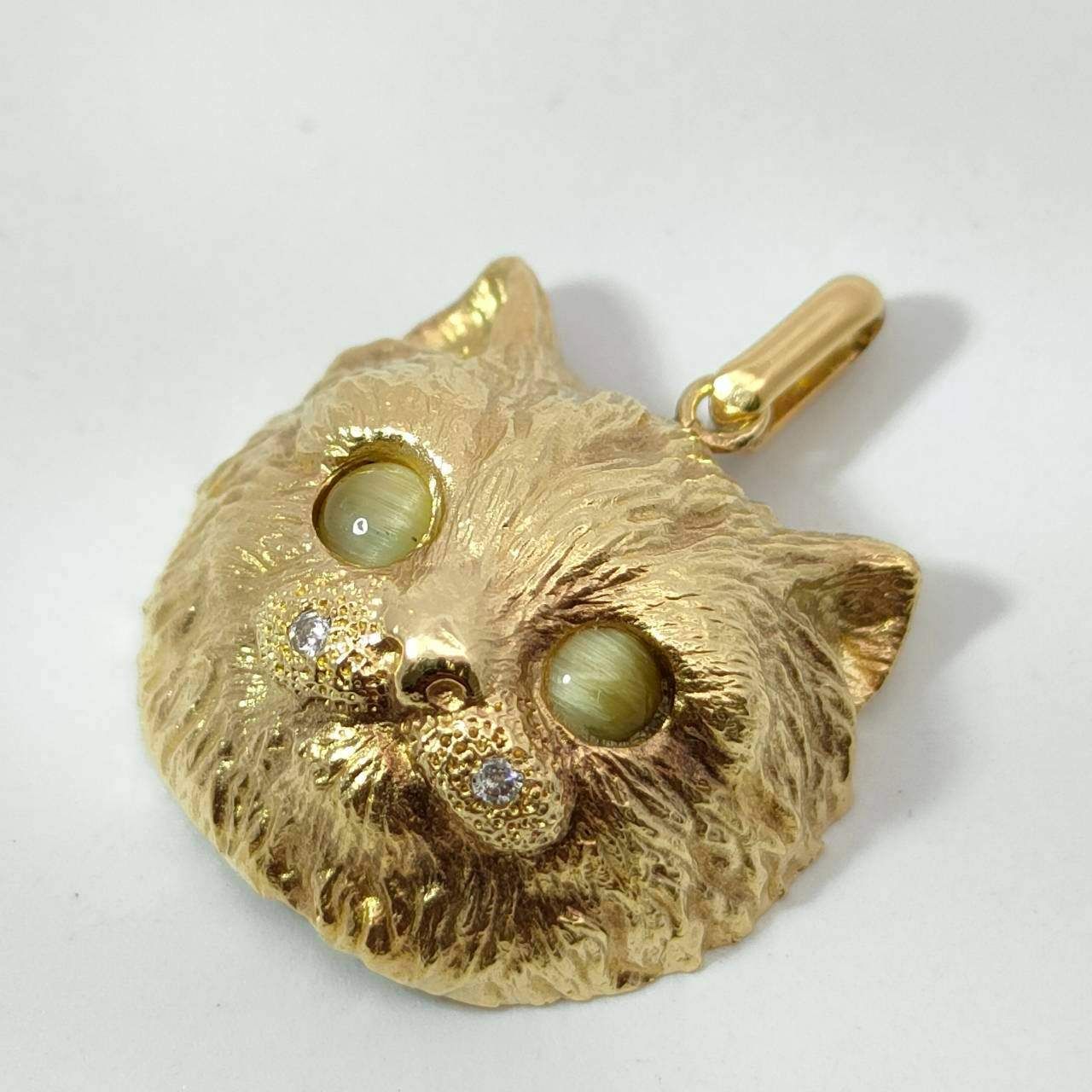 18金 K 18 アニマル 猫 ネコ デザインネックレストップ レディース 3 36 g D 718