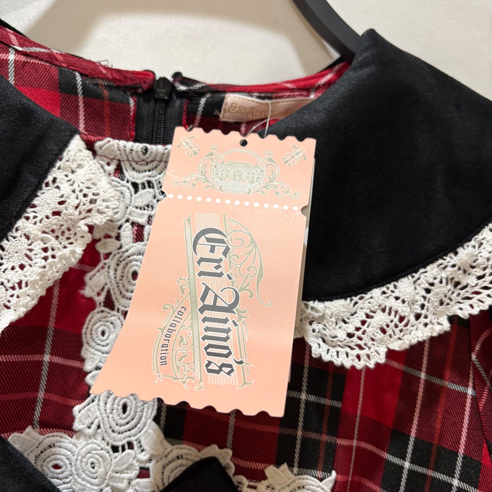 愛野えり／3L／ロングワンピース／赤／レッド／チェック／総柄／フリル