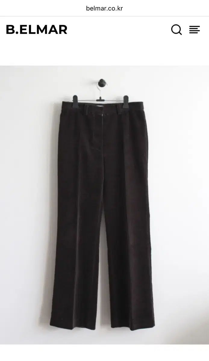 BL麻コーデュロイパンツ ダークブラウン 55