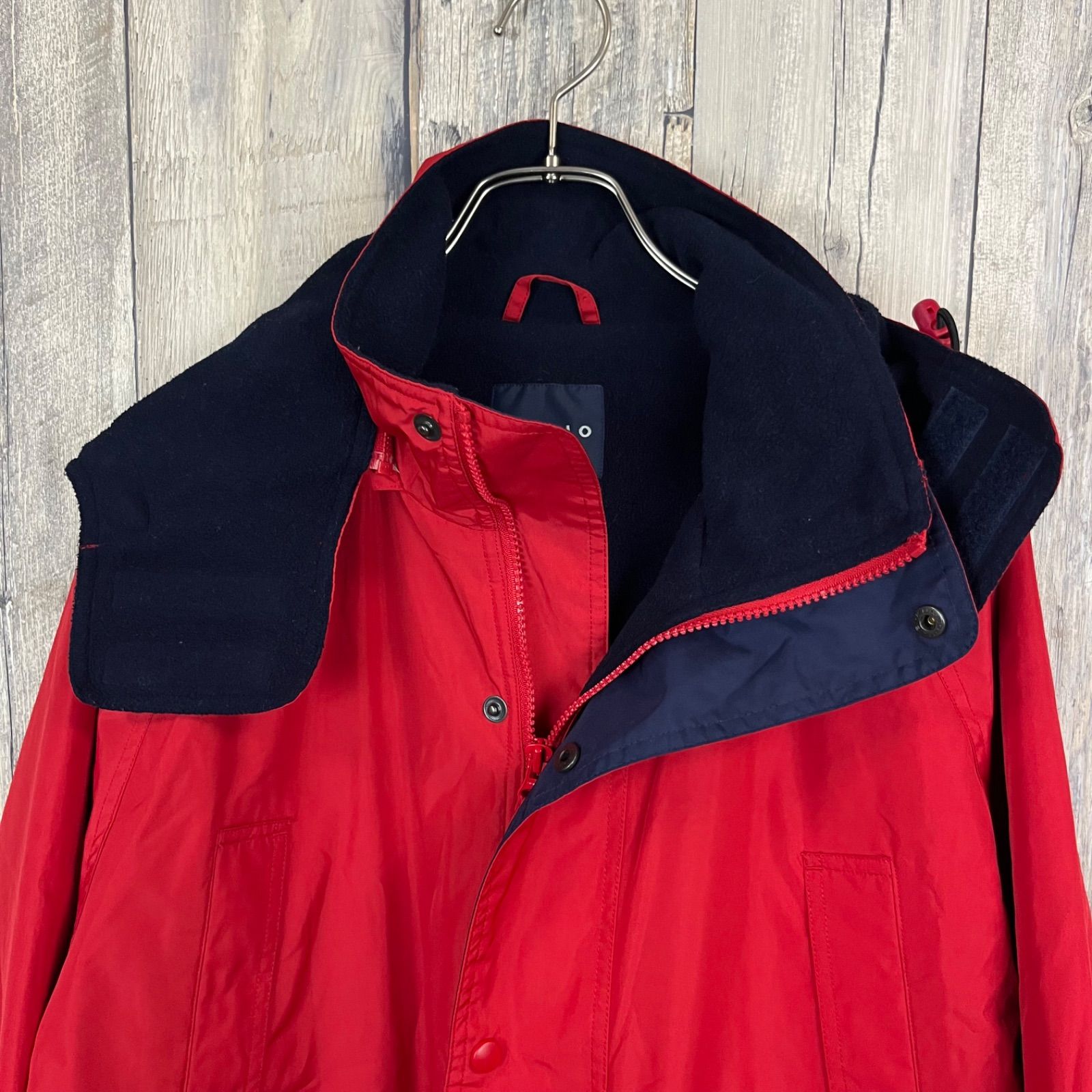 OLD UNIQLO 90s 紺タグ ユニクロ フード取り外し可能 フーディー 