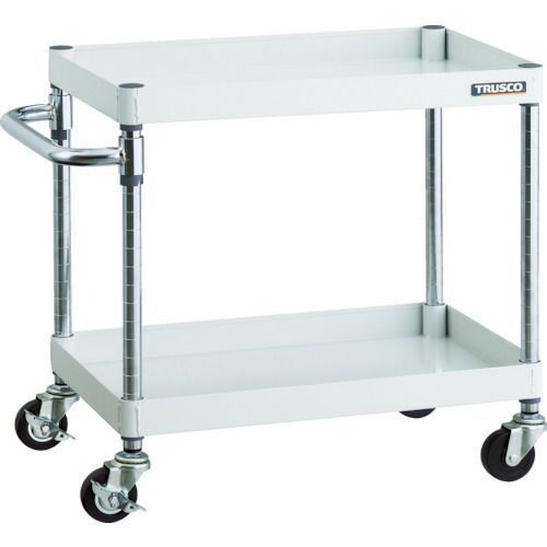 ＴＲＵＳＣＯ フェニックスワゴン ６００Ｘ４００ ２段 Φ７５ゴム車輪 Ｗ色