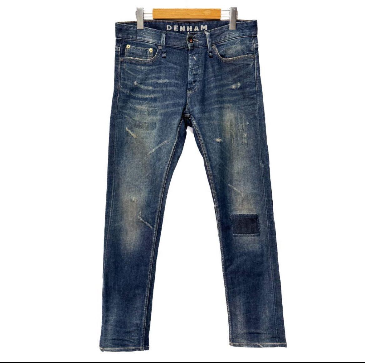 DENHAM デンハム スリムストレッチ ダメージ デニムパンツ DENHAM 