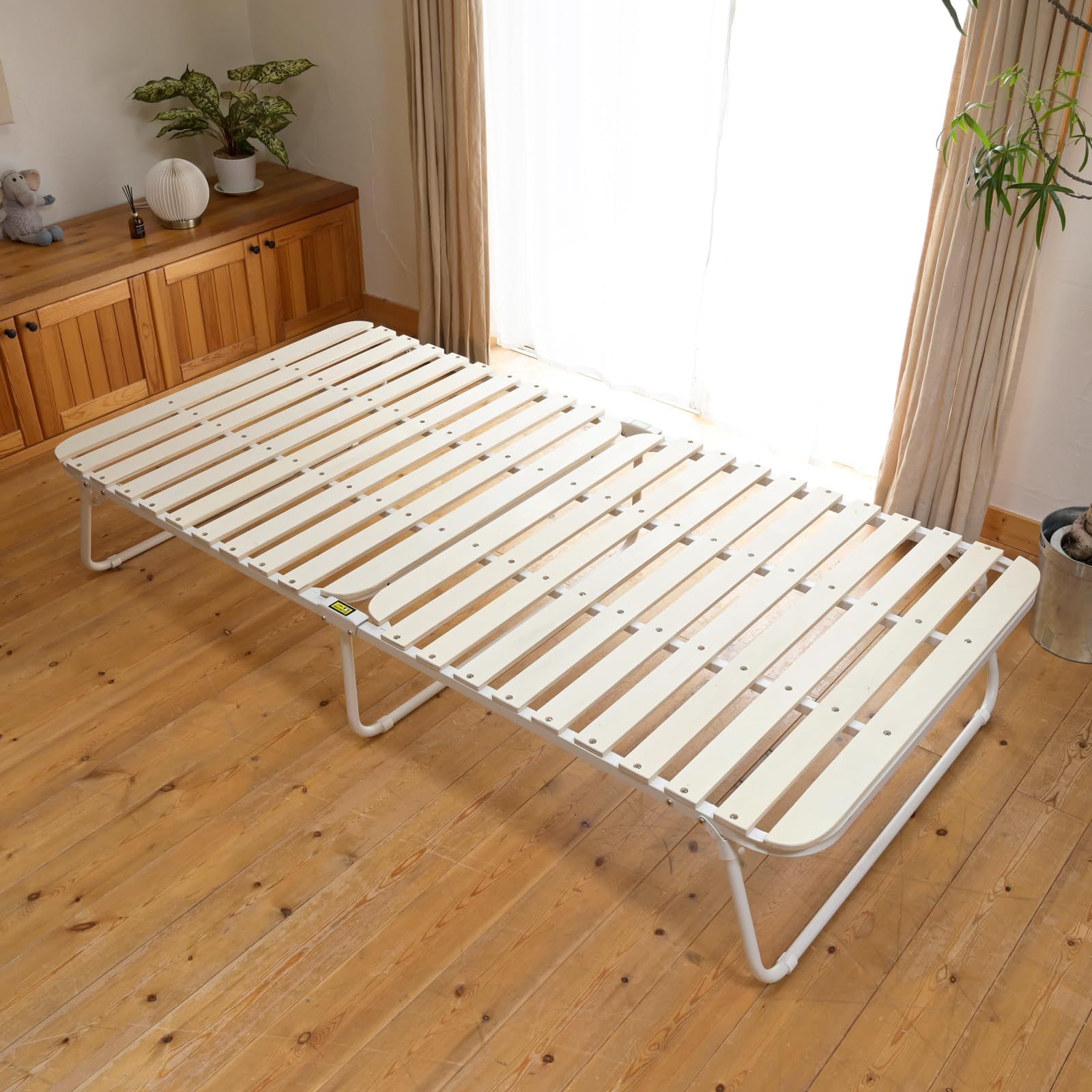 新品 山善(YAMAZEN) ベッド すのこベッド 折り畳みベッド 【完成品