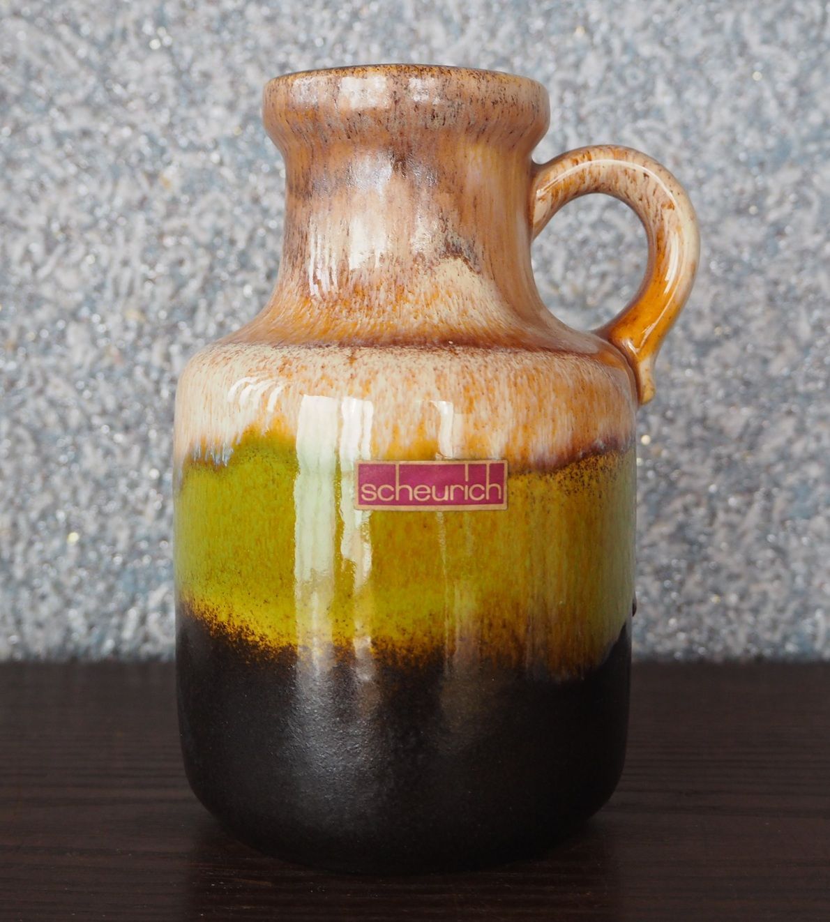 Fat Lava】Scheurich 414-16 水差し（ベージュ×黄緑×黒） - メルカリ