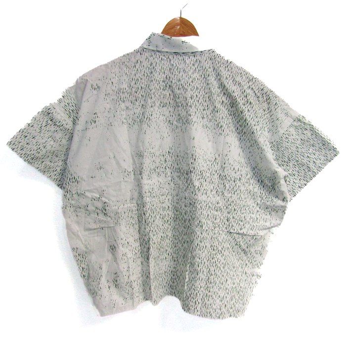 ジルサンダー 半袖シャツ コットン ブランド トップス 白 レディース ホワイト×グリーン JIL SANDER