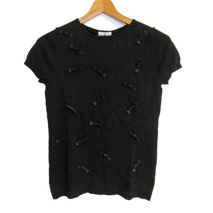 ランバン ニット セーター 半袖 未使用 ブランド トップス 黒