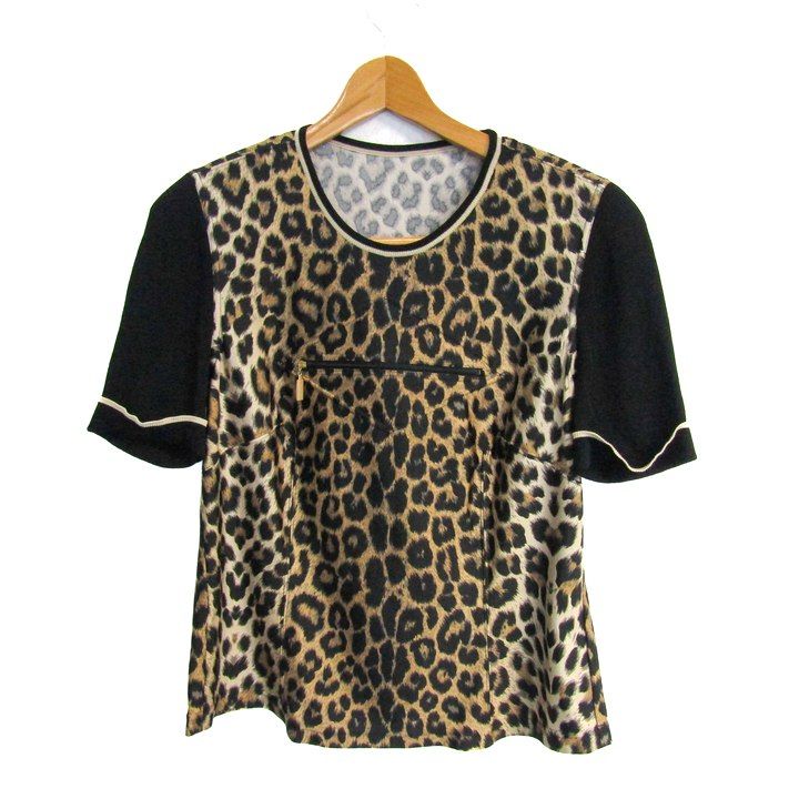 伊太利屋 カットソー シャツ 半袖 ストレッチ ブランド トップス 黒