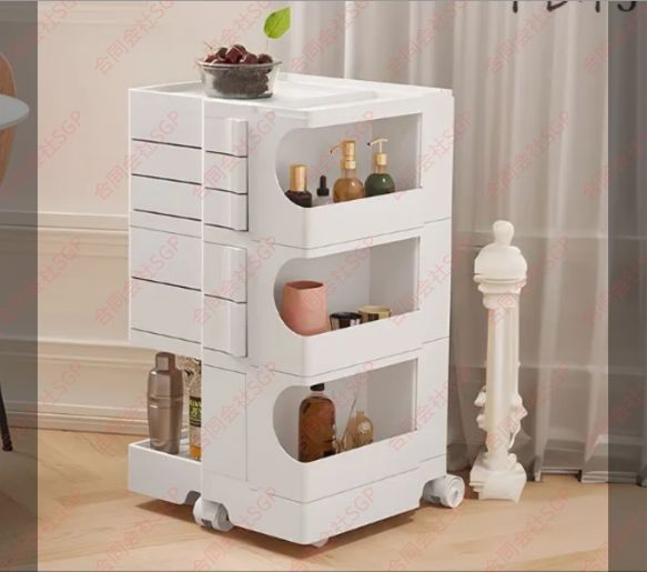 3段5トレイ 5段トレイ Wagon 収納ラック キャスター付き ジョエ コロンボ デザイナーズ家具 ミッドセンチュリー キッチンワゴン マルチワゴン 韓国 おしゃれ 収納 キッチン