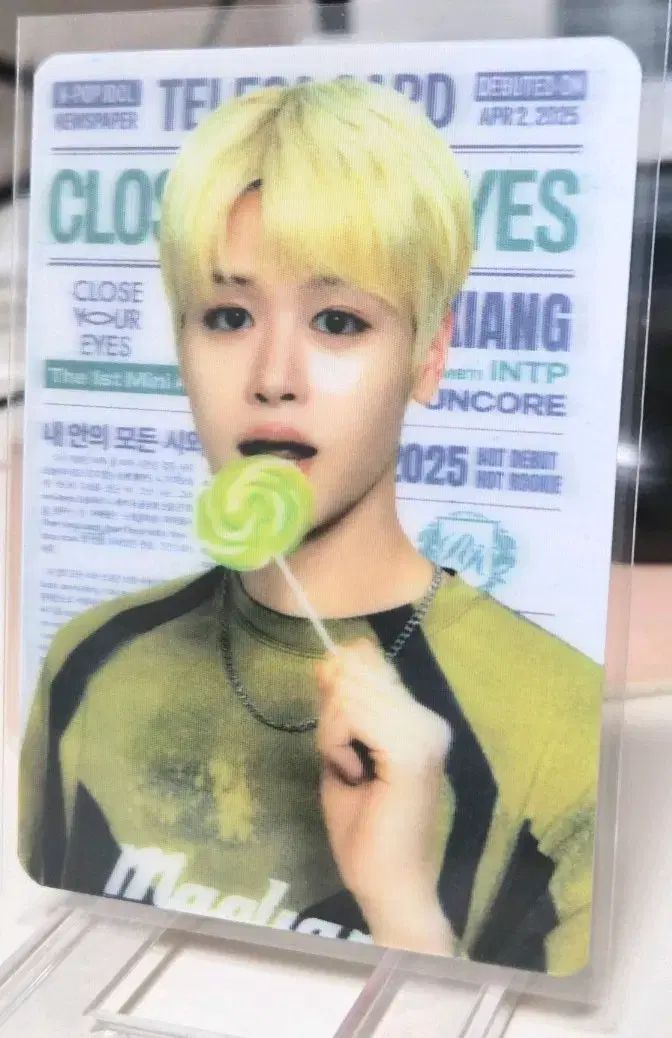 テレカ K-POP ルーキー クユア 麻 マ シングシャン SSP レンチキュラー