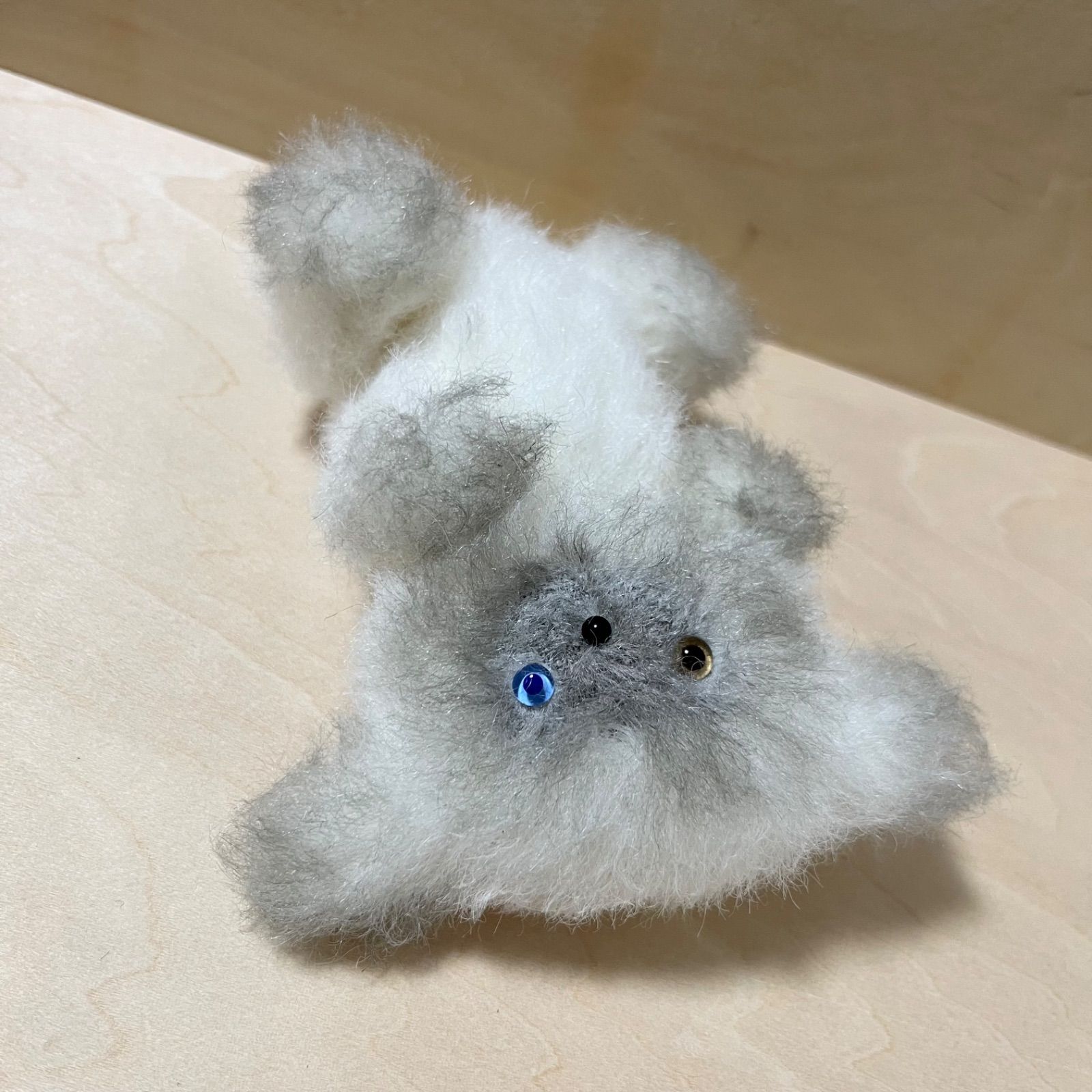 雪遊びの モフモフ ハンドメイド 作家 アーティストベア テディベア ぬいぐるみ アートドール 動物 Cora