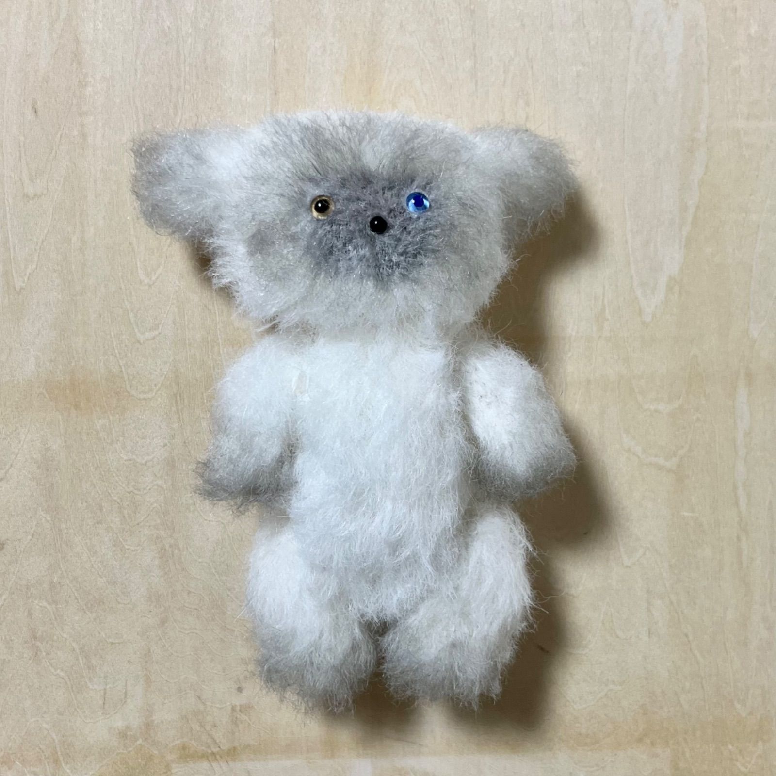 雪遊びの モフモフ ハンドメイド 作家 アーティストベア テディベア ぬいぐるみ アートドール 動物 Cora