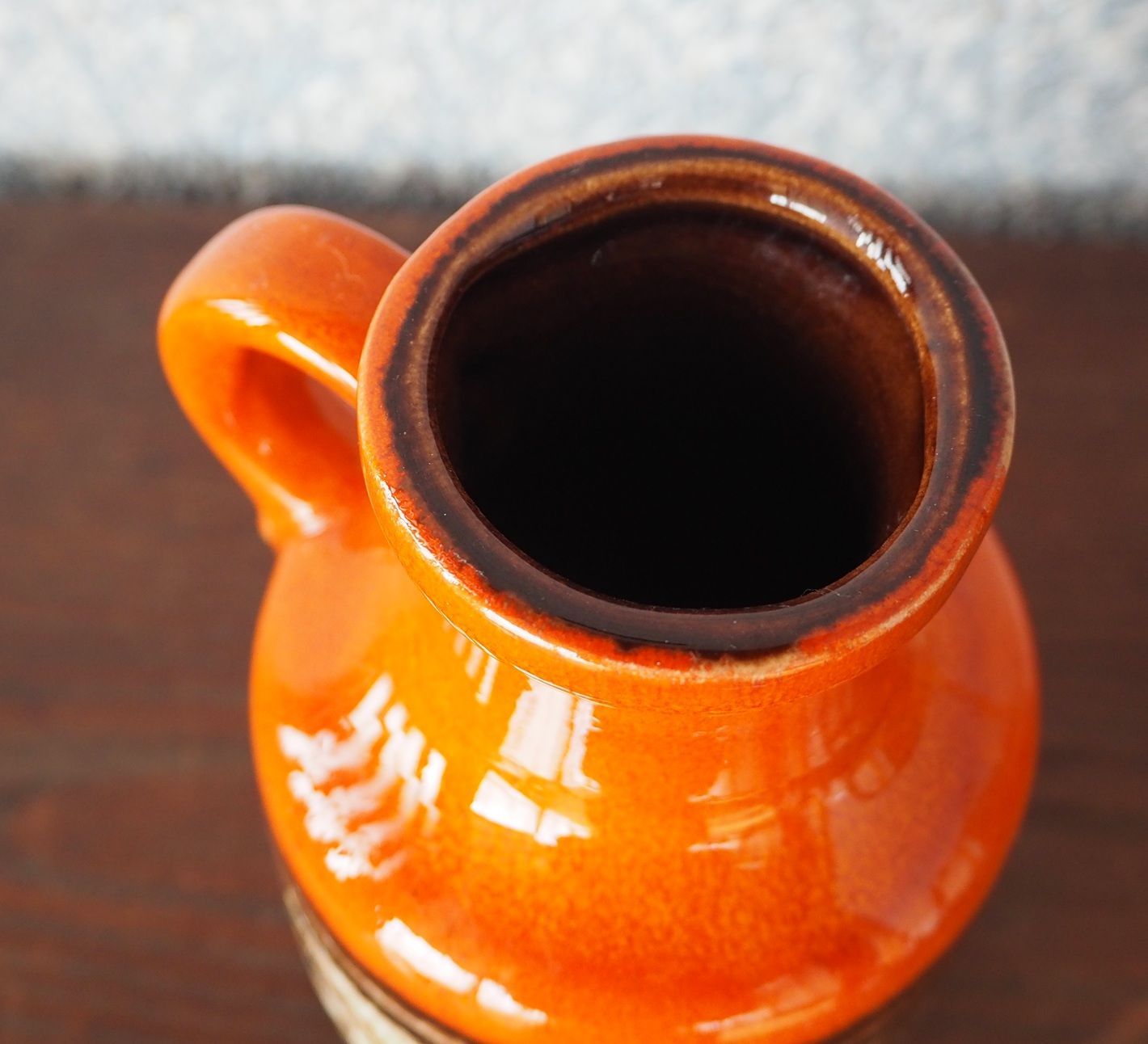 Fat Lava】Schurich 414-16 水差し（朱色×白黒模様） - メルカリ