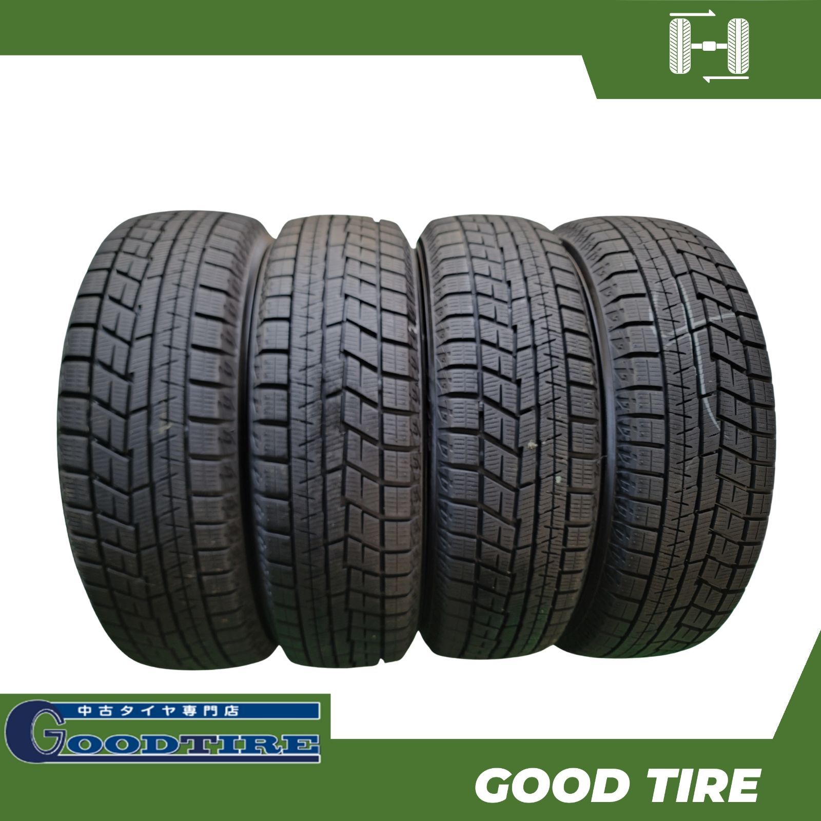 175 65 R 15 ヨコハマ IG 60 製 4本 冬用 9分山 タイヤ アクア フィット ノート 7196