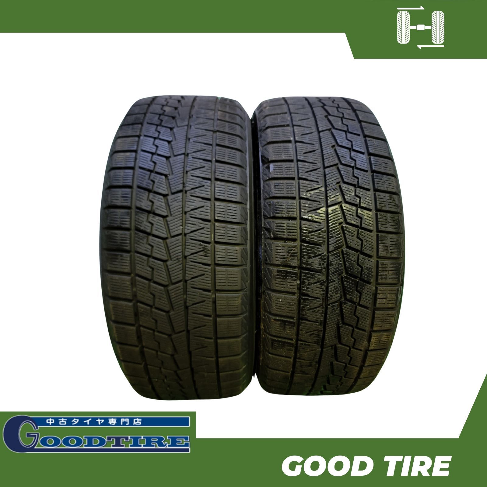 225 50 R 17 ヨコハマ IG 70 冬用 2本 8分山 タイヤ アコード アウディA 4 A 6 ボルボV ベンツCクラス 7201