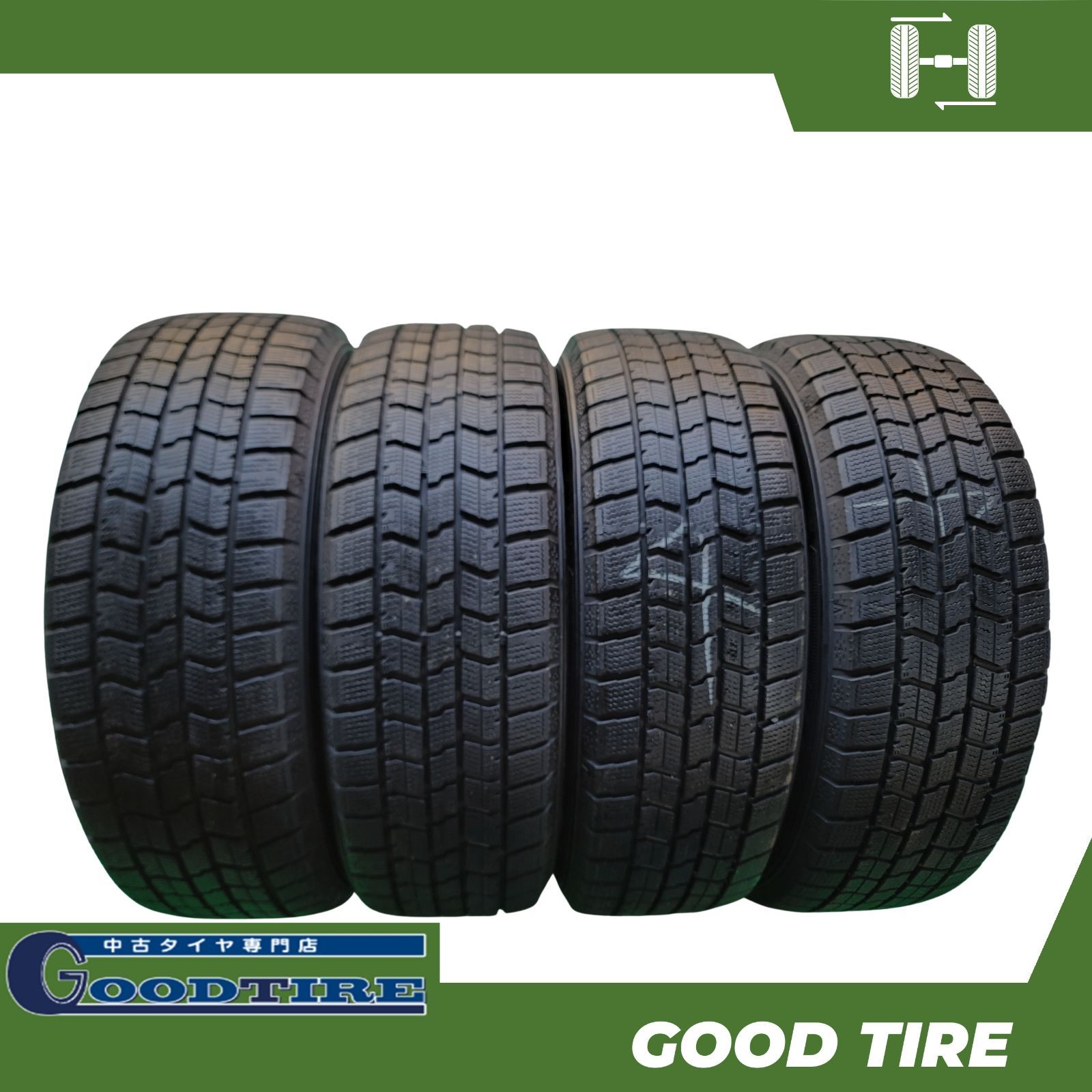 185 55 R 16 グッドイヤー 4本 冬用 7 5分山 タイヤ フィット シャトル スイフト ヤリス 7181