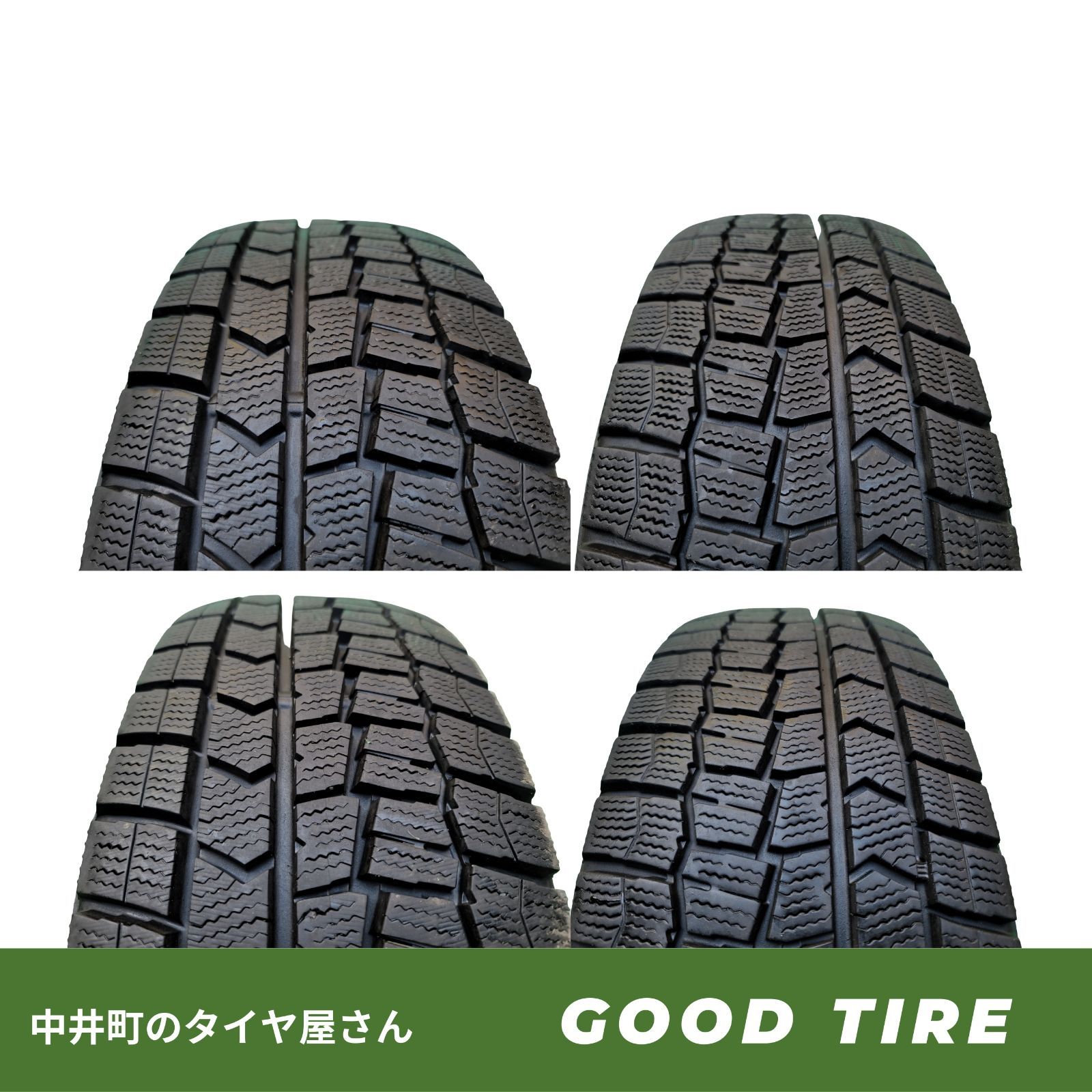 195 65 R 15 ダンロップ WM 02 製 4本 冬用 8分山 8 5分山 タイヤ プリウス ノア ヴォクシー ステップワゴン 7182